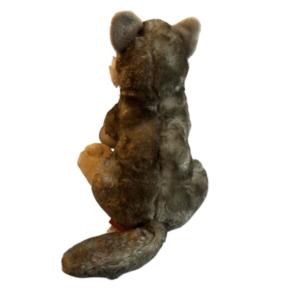 Wild Republic Plush Wolf Cub Stuffed Animal 11" Sitting 2016 realistic plush - Picture 3 of 4